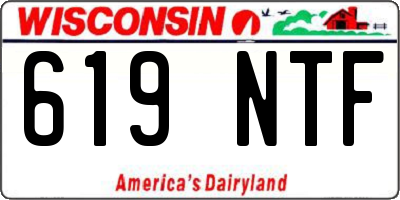 WI license plate 619NTF