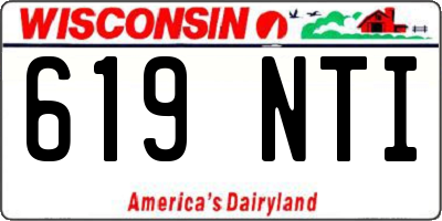 WI license plate 619NTI