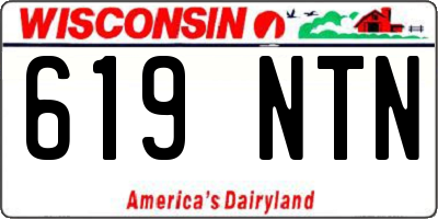 WI license plate 619NTN