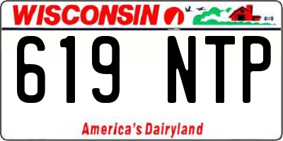 WI license plate 619NTP