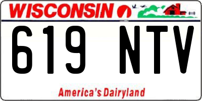 WI license plate 619NTV