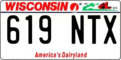 WI license plate 619NTX