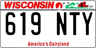 WI license plate 619NTY