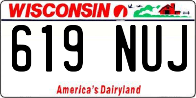 WI license plate 619NUJ