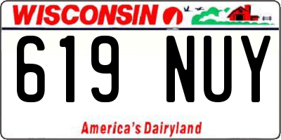 WI license plate 619NUY
