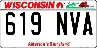 WI license plate 619NVA