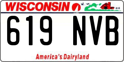 WI license plate 619NVB