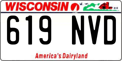 WI license plate 619NVD