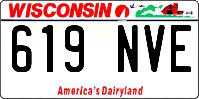 WI license plate 619NVE