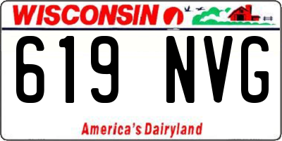 WI license plate 619NVG