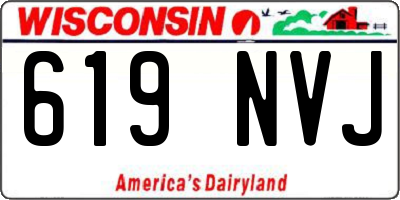 WI license plate 619NVJ