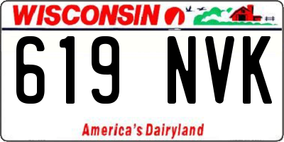 WI license plate 619NVK