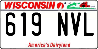 WI license plate 619NVL