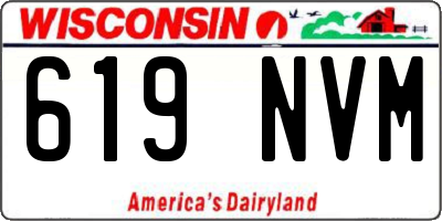 WI license plate 619NVM