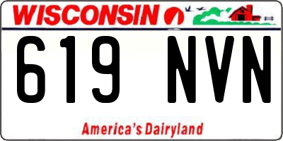 WI license plate 619NVN