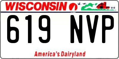 WI license plate 619NVP