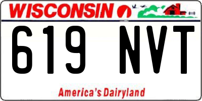 WI license plate 619NVT