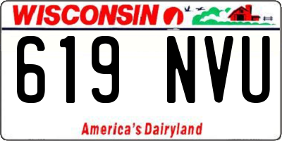 WI license plate 619NVU