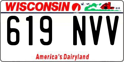 WI license plate 619NVV