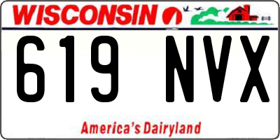 WI license plate 619NVX