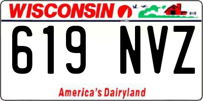 WI license plate 619NVZ