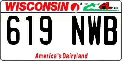 WI license plate 619NWB
