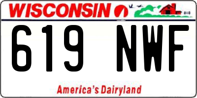 WI license plate 619NWF