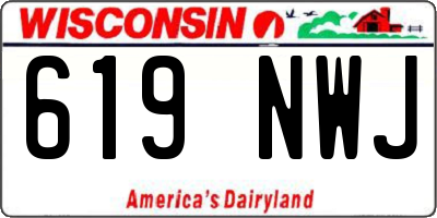 WI license plate 619NWJ