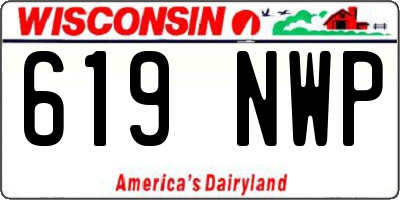 WI license plate 619NWP