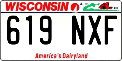 WI license plate 619NXF