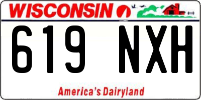 WI license plate 619NXH