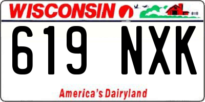 WI license plate 619NXK