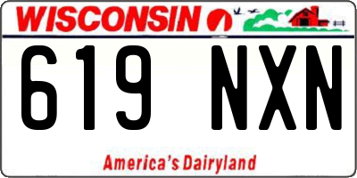 WI license plate 619NXN