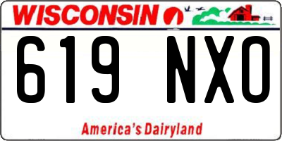 WI license plate 619NXO