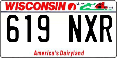 WI license plate 619NXR