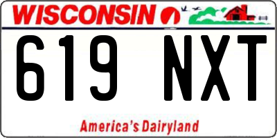 WI license plate 619NXT