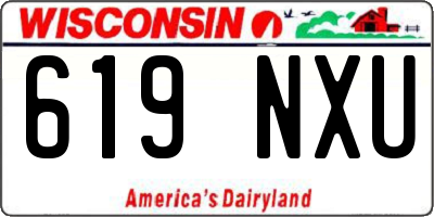 WI license plate 619NXU