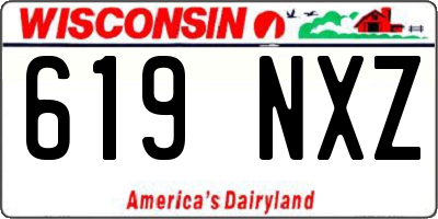 WI license plate 619NXZ