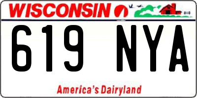 WI license plate 619NYA