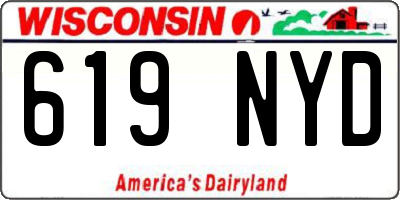 WI license plate 619NYD