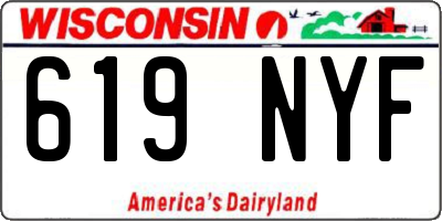 WI license plate 619NYF