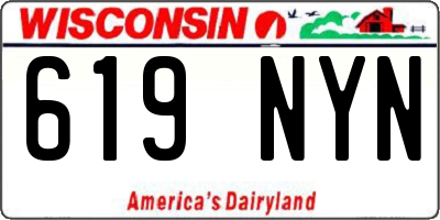 WI license plate 619NYN