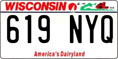 WI license plate 619NYQ