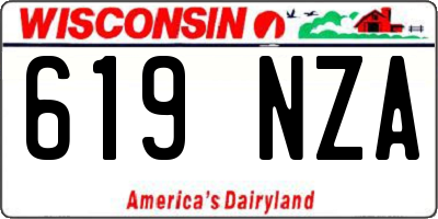 WI license plate 619NZA