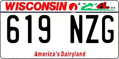 WI license plate 619NZG