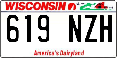 WI license plate 619NZH