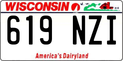 WI license plate 619NZI