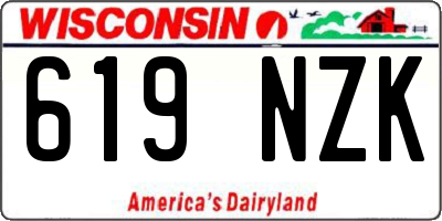 WI license plate 619NZK