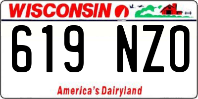 WI license plate 619NZO
