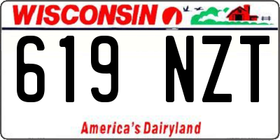 WI license plate 619NZT